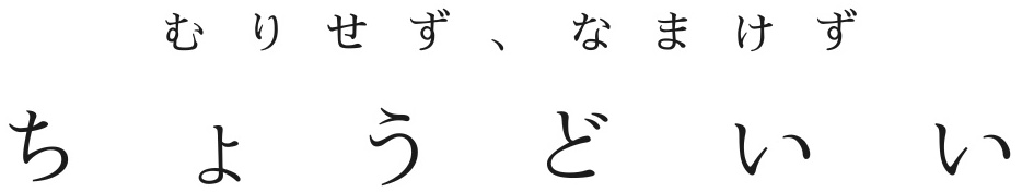 ちょうどいい